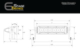 Diode Dynamics Stage Series 6" SAE Amber Light Bar (One)